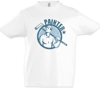 Painter V Kids Boys T-Shirt Artist To Paint Handcraft Craft Craftsmen Artisans