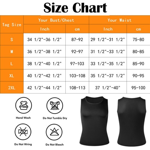 Men Gynecomastia Compression Tank Tops Sweat Vest Fitness Body Shaper Shirt US - Picture 17 of 23
