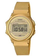Casio Vintage Gold Resin Case Band Round Men's Wrist Watch A-171WEMG-9A
