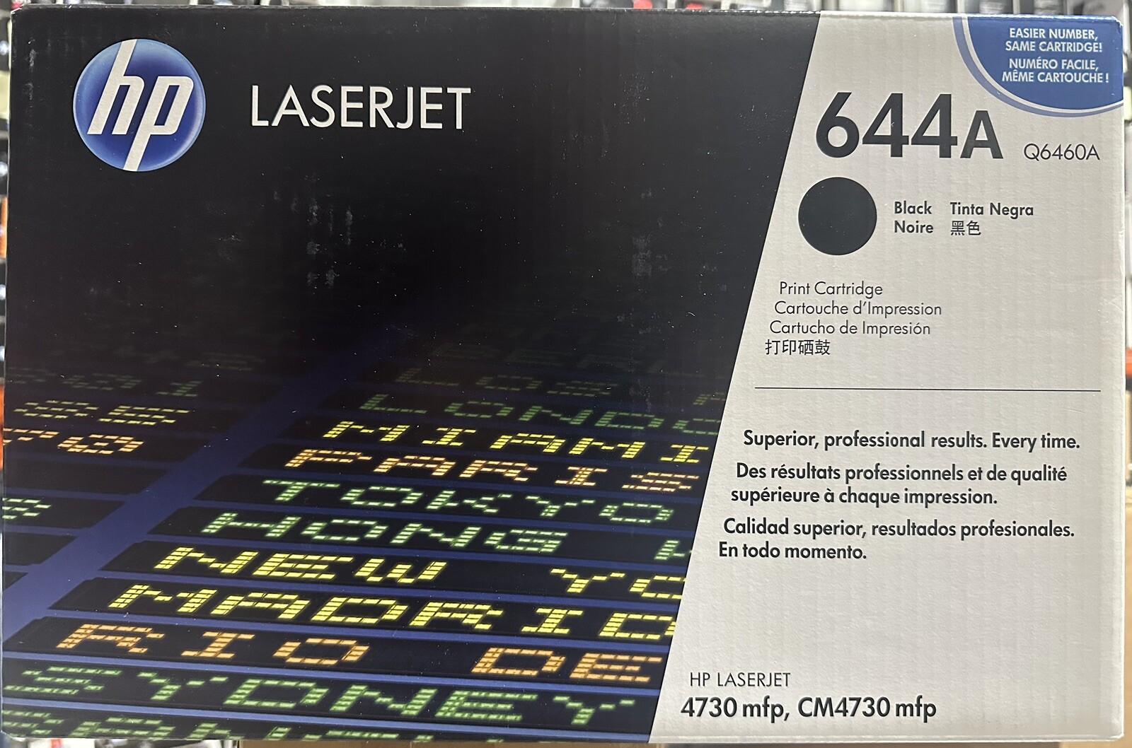 New Genuine HP LaserJet 644A Q6460A Black Toner Cartridge for 4730mfp