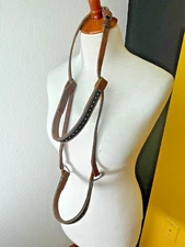 Western Yearling Halter Show Leather Blk Silver Diamond Trim Arabian Adjustable