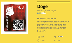 Crypto Stamp 2.0 -Doge red / rot - only 600 pieces ...