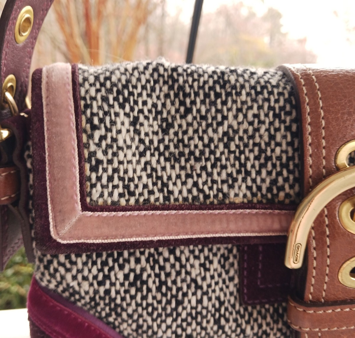 ◎y2k◎ Vintage COACH Tweed ハンドバッグ リボン 肩掛 s-l400.jpg