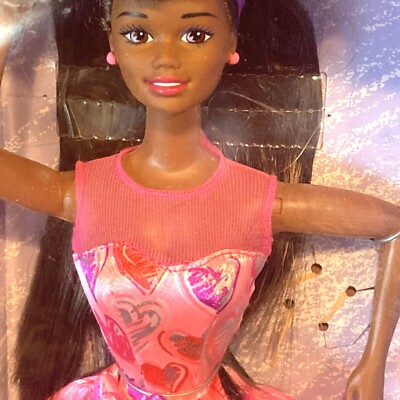 1997 Barbie Special Edition Valentine AA Black Doll 17650 Long