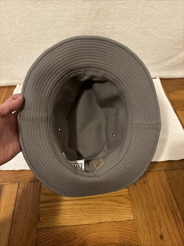 STETSON Fedora Wool Hat Mens Dark Gray Brown Leather Band XL 7 1/2 - 7 5/8 - Picture 9 of 11