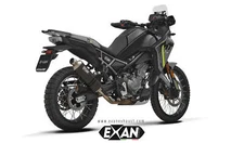 CF Moto 450MT 2024 Exan Exhaust Slipon Silencer Muffler X-RALLY Black Steel