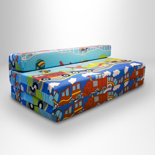 Childrens Double Guest Folding Z Chair Bed Mattress Sofa Bed BLACK