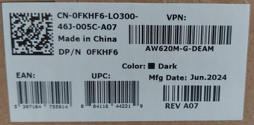 Dell Alienware wireless\wired gaming mouse - AW620M - Dark side of the moon - Picture 7 of 14