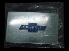 SL13149 NOS VINTAGE 1970s  CHEVROLET BOW-TIE LOGO  ADVERTISEMENT BELT BUCKLE