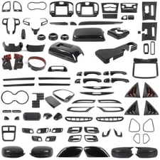 ??Carbon Fiber Interior Steering Wheel Console Cover Trims for Chrysler 300/300C