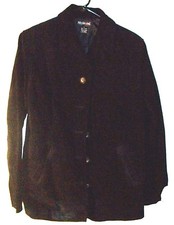 Style & Co. Black Genuine Suede Leather Jacket With Pockets Size Medium