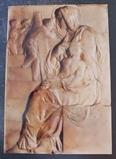 vtg postcard Michelangelo Madonna della Scala art unposted