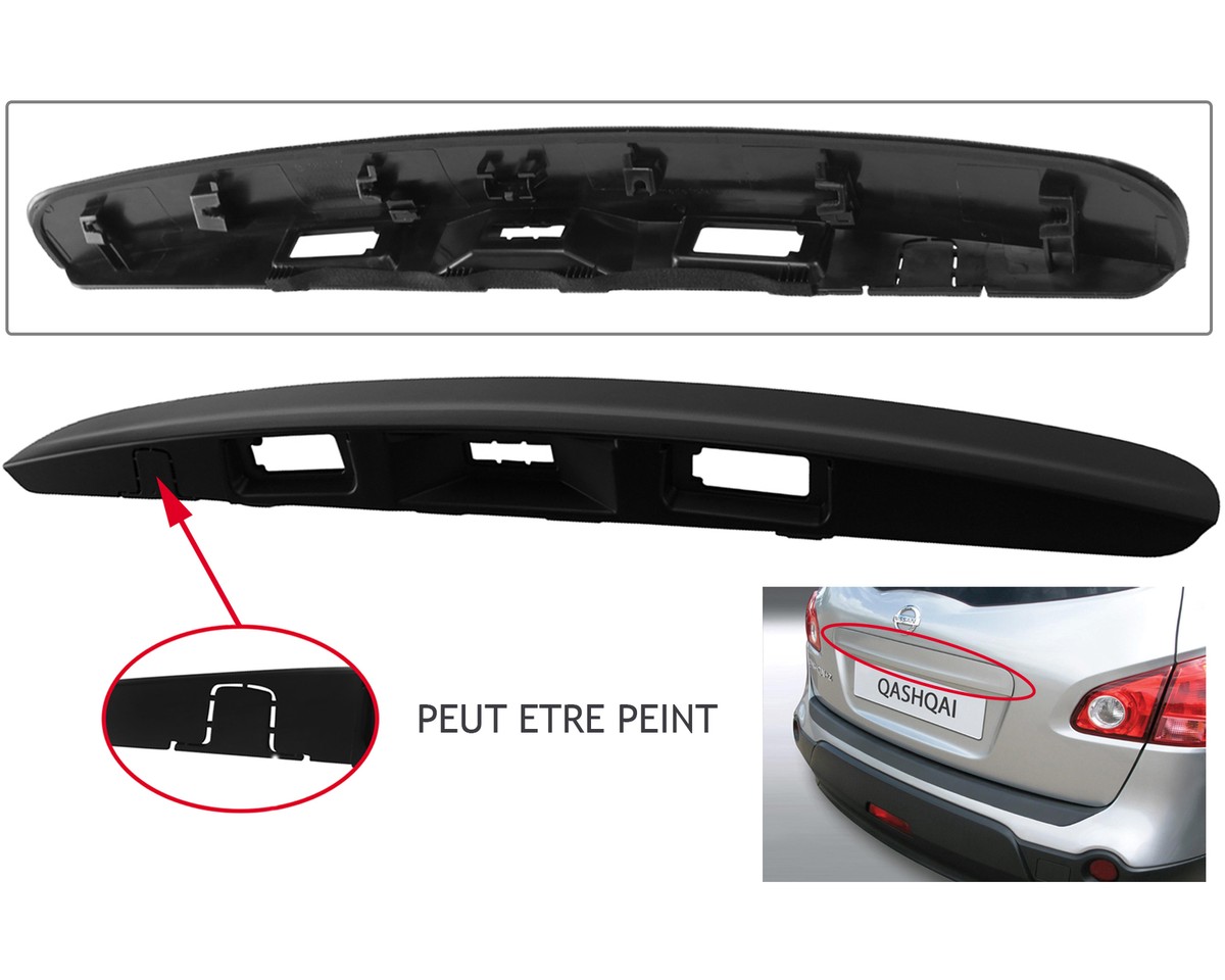 Poignée De Coffre Avec Contacteur Pour Nissan Qashqai J10 - Baguette Chromée Neuve