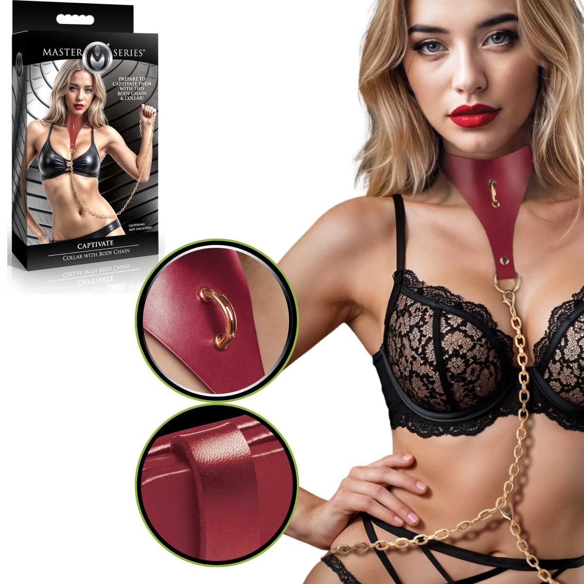 Adjustable Kinky Sex Collar with Body Chain BDSM Neck Restraint Bondage  Leash | eBay