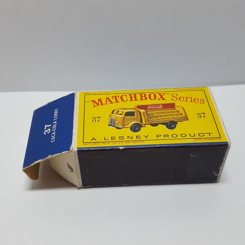Vintage Lesney Matchbox #37 COCA-COLA LORRY - Even Load BPWs Original Box - READ - Picture 10 of 14