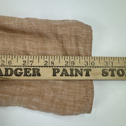 Lou Grey Linen Jacket Womens S Brown Beige Motorcycle Shacket Long Sleeve Coat - Picture 5 of 6