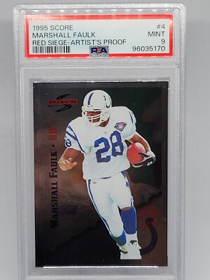 1995 Score Red Siege Artist's Proof Marshall Faulk SSP Colts Rams HOF PSA Pop 1