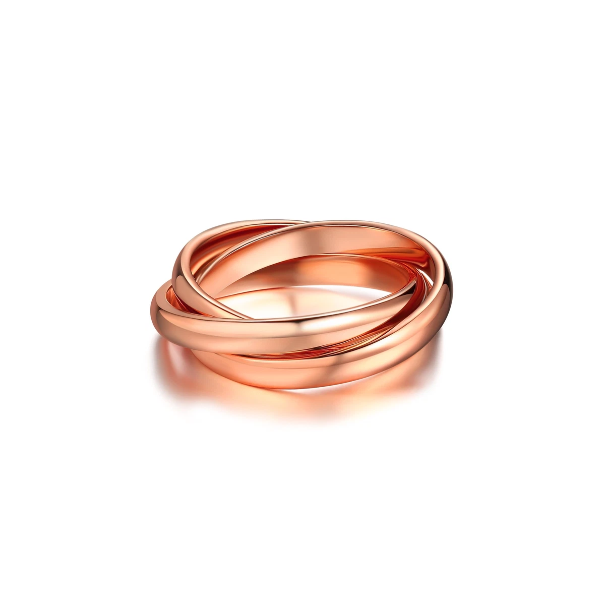 Rose gold intertwined ring deals