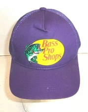 Bass Pro Shops Unisex Snapback Adjustable Trucker Hat with Mesh Purple READ
