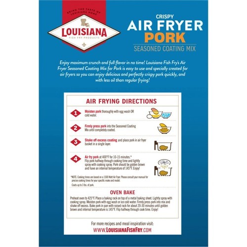 Louisiana Fish Fry Air Fryer Seasoned Coating Mix for Pork - Picture 3 of 5