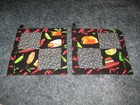 I Love Mexican Food Handmade Kitchen Potholder Set of 2