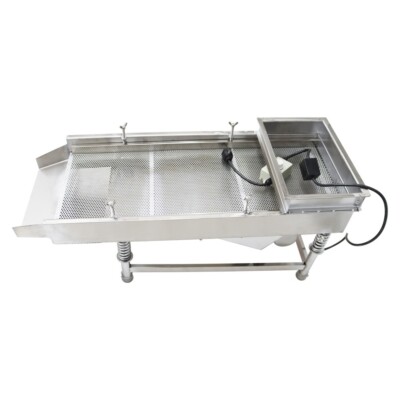Single Layer Electric Straight Linear Vibrating Sieve Screen 4mm Screen 110V