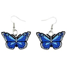 Butterfly Earrings Handmade Hypoallergenic Silver Plated Fishhooks