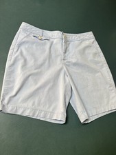 WOMEN'S DOCKERS Light Blue Sz 12 COTTON BLEND SHORTS Cool Summer Pre-owned