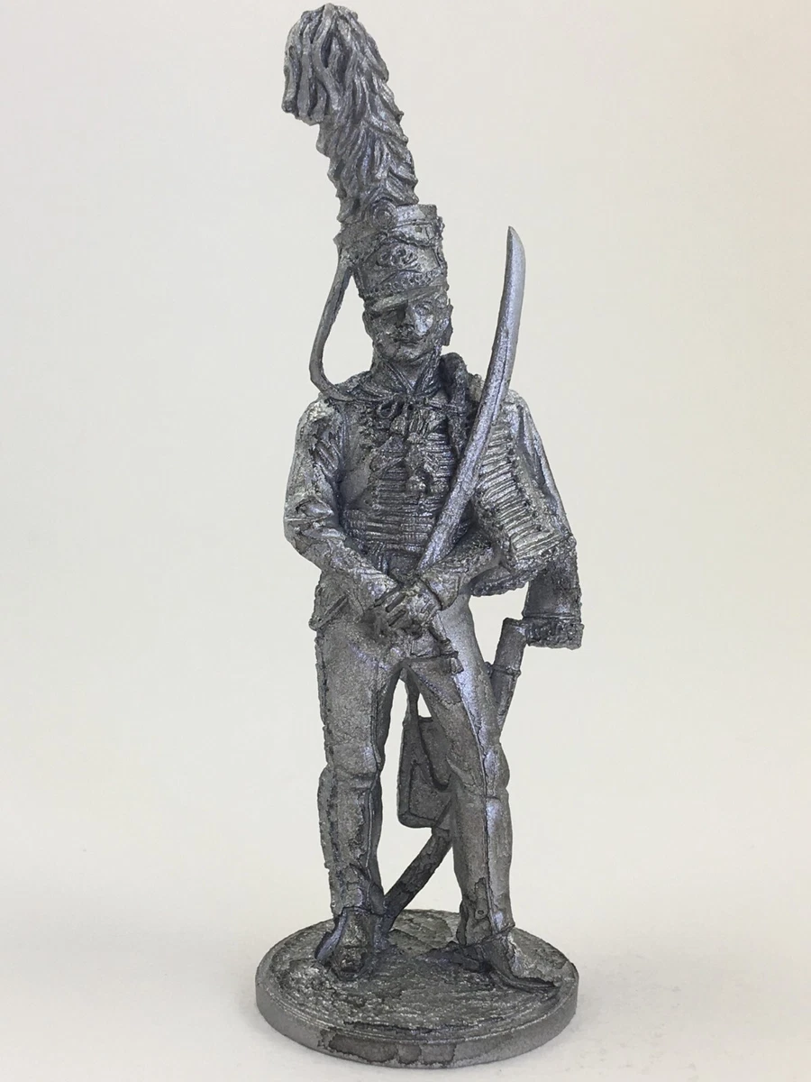 Napoleonic figure Officer Life Hussar 54 mm Metal toy soldiers Napoleonic Wars