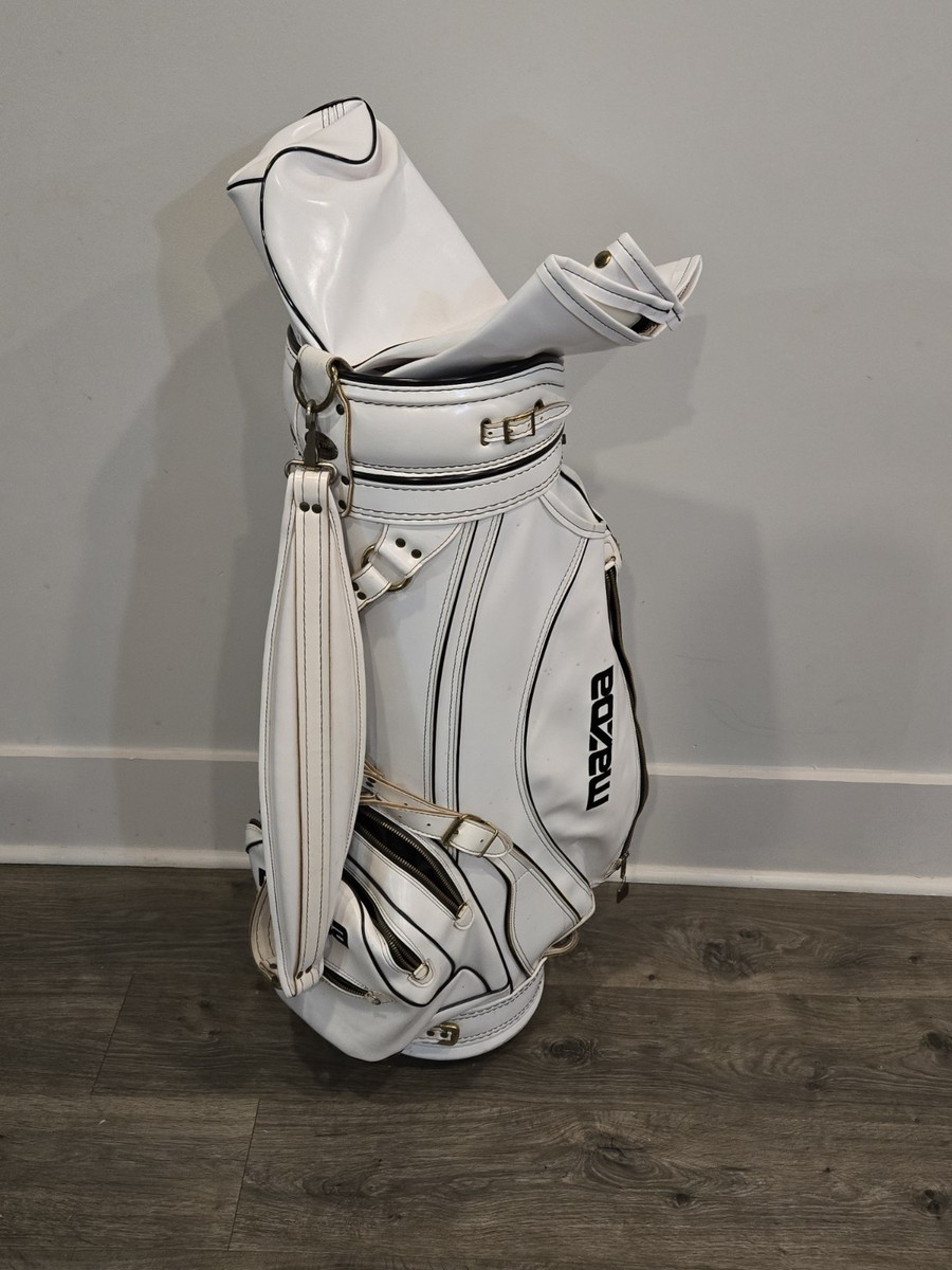 VTG MAZDA PRO ONLY Golf Bag 6-Way Divider 5 Pockets White With