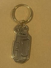 NIP Golf Club Bag Keychain- Engravable/Embossed New, In Bag