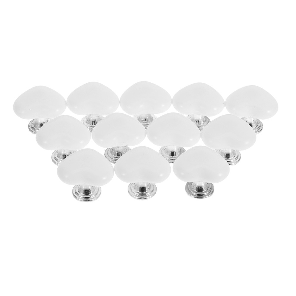  12 Pcs Heart Toilet Button Pusher Shaped Tank Buttons Love Heart-shaped