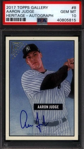 2017 Topps Gallery Heritage #8 Aaron Judge Autograph Yankees PSA 10 pop 3