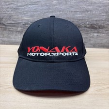 Yonaka Motorsports Hat Cap Strap Back Mens One Size Black Racing Logo Baseball