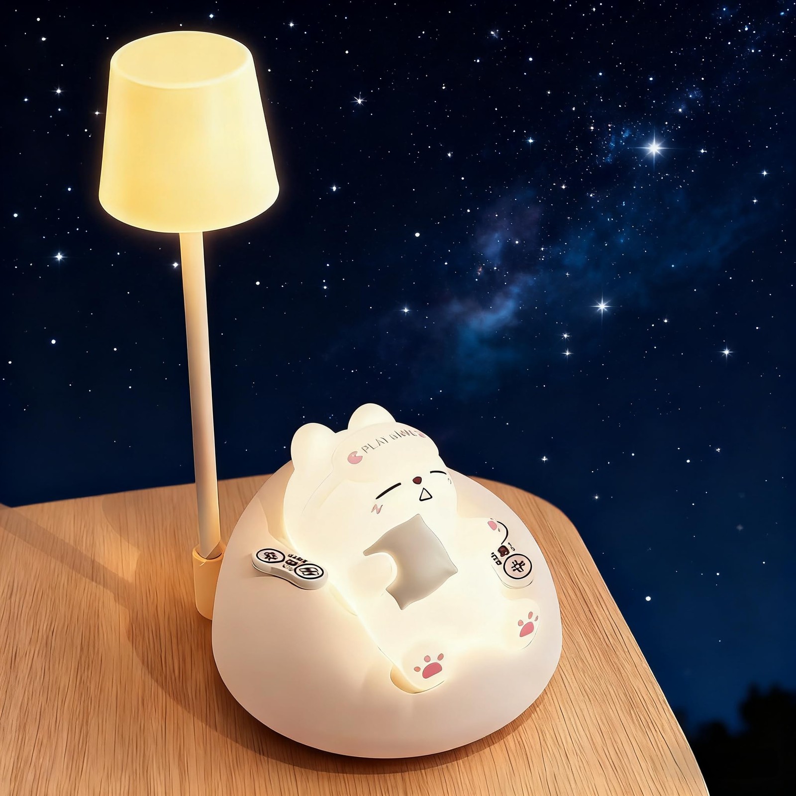 Regalo Originale Bambini: Luce Notturna Gatto YGVQN Kawaii LED