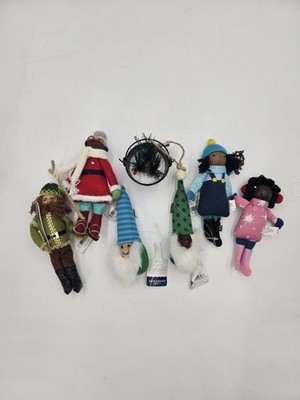 Target Christmas Wondershop Fabric Tree Ornaments Lot Of 7