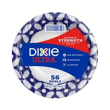 Dixie Ultra  Disposable Paper Bowls, 20 ounce, Dinner Size Printed Disposab