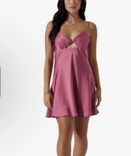 NWT ASTR the Label Women’s Mauve Inara Silk Mini Dress Size Medium