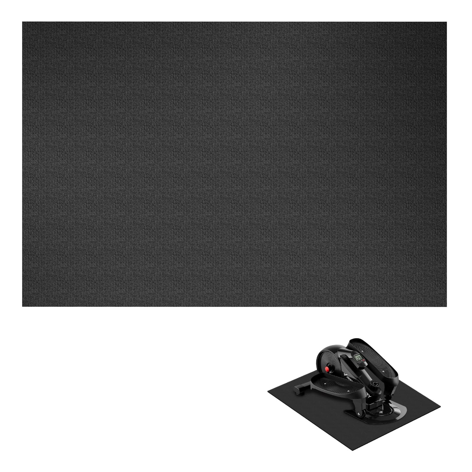 Wiojtry Elliptical Machine Non-Slip Mat, Apply to Under Desk Black