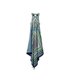Eliza J Handkerchief Hem Scarf Print Halter Dress Size 4