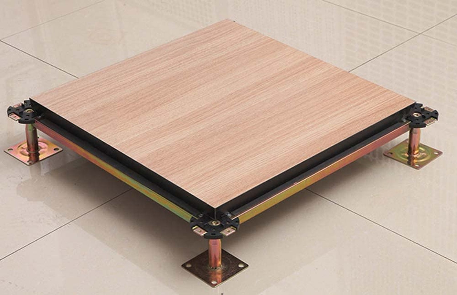 4 Pieces Adjustable Elevated Post Base,Support Beams, Floor Support Beams, Mo...