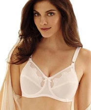 Bali 38C Flower Full Coverage Comfort Figure Underwire Bra 0180 Light Beige NEW