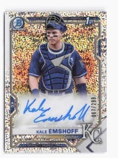 2021 Bowman Chrome Auto Speckle Ref #CPA-KE Kale Emshoff #/299  Royals