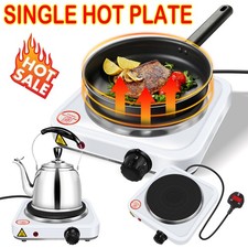 Hot Plate Electric Cooker Single Portable Table Top Kitchen Hob Stove 1000W