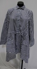 Carolina Herrera Women's Cotton Asymmetrical Tie Waist Shirt SV3 Multi Size 6/M