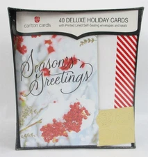40 Deluxe Holiday Greeting Cards Carlton Cards Season Greetings Xmas Envelopes 