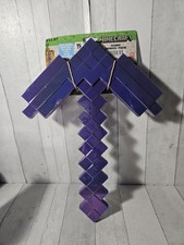 Minecraft Enchanted Iridescent Pickaxe Prop Halloween Costume Accessory Dress Up