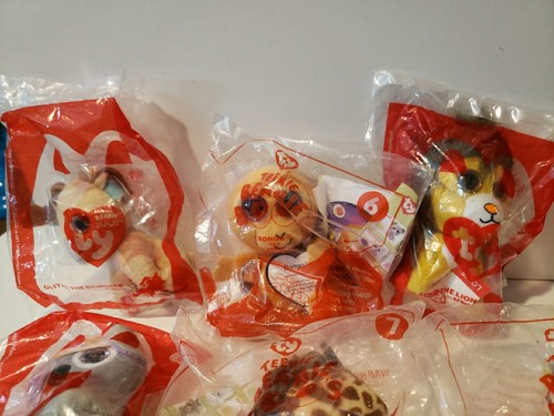 TY Teenie Beanie Boos Babies McDonald's Happy Meal Toys Lot Of 7 New Glitter - Picture 4 of 16