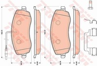 TRW Bremsbelagsatz, Scheibenbremse Vorderachse U.A. FüR CitroËN, Fiat, Lancia