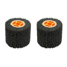 2Pcs 40-grit Burnishing Wheels Surface Conditioning Drum Black 4.53'' Diameter